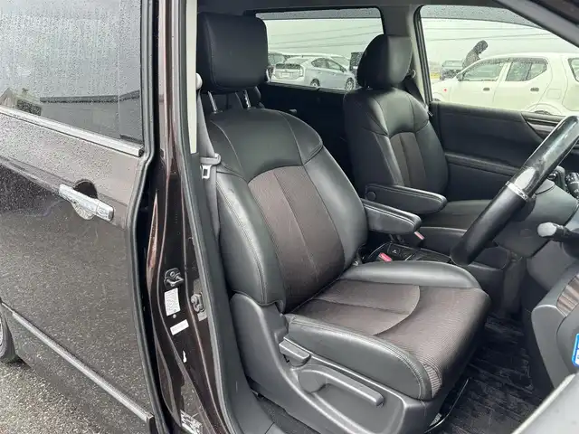 日産 エルグランド 250ハイウェイスターS 滋賀県 2018(平30)年 3.7万km インペリアルアンバーP 純正HDDナビ/(フルセグTV CD DVD Bluetooth)/純正フリップダウンモニター/アラウンドビューモニター/両側パワースライドドア/クルーズコントロール/革巻きステアリング/ステアリングリモコン/ハーフレザーシート/オットマン/プッシュスタート/スマートキー×２/純正フロアマット/電動格納ミラー/ウインカーミラー/ドアバイザー/AW付スタッドレスタイヤ積載