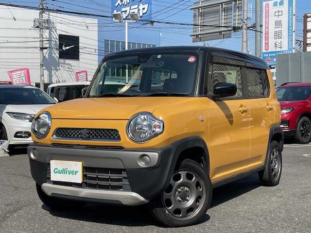 スズキ ハスラー G 埼玉県 2016(平28)年 3.7万km アクティブイエロー/ブラック2トーンルーフ 登録時走行距離37054km/ツートンルーフ /純正メモリナビゲーション/（CD/DVD/BT）/フルセグテレビ/純正15インチアルミホイール/レーダーブレーキサポート/前席シートヒーター/アイドリングストップ/ライトレベライザー/電動格納ミラー/ドアバイザー/プッシュスタート/スマートキー/新車保証書/取扱説明書