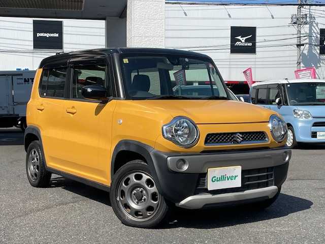 スズキ ハスラー G 埼玉県 2016(平28)年 3.7万km アクティブイエロー/ブラック2トーンルーフ 登録時走行距離37054km/ツートンルーフ /純正メモリナビゲーション/（CD/DVD/BT）/フルセグテレビ/純正15インチアルミホイール/レーダーブレーキサポート/前席シートヒーター/アイドリングストップ/ライトレベライザー/電動格納ミラー/ドアバイザー/プッシュスタート/スマートキー/新車保証書/取扱説明書