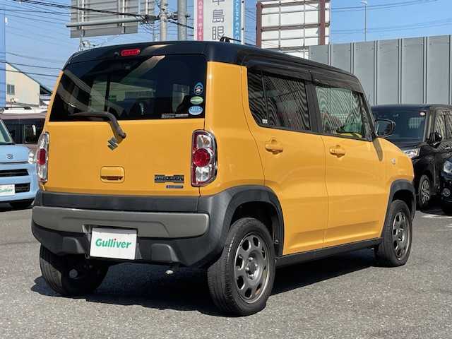 スズキ ハスラー G 埼玉県 2016(平28)年 3.7万km アクティブイエロー/ブラック2トーンルーフ 登録時走行距離37054km/ツートンルーフ /純正メモリナビゲーション/（CD/DVD/BT）/フルセグテレビ/純正15インチアルミホイール/レーダーブレーキサポート/前席シートヒーター/アイドリングストップ/ライトレベライザー/電動格納ミラー/ドアバイザー/プッシュスタート/スマートキー/新車保証書/取扱説明書