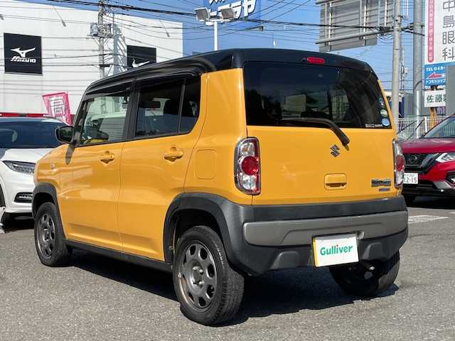 スズキ ハスラー G 埼玉県 2016(平28)年 3.7万km アクティブイエロー/ブラック2トーンルーフ 登録時走行距離37054km/ツートンルーフ /純正メモリナビゲーション/（CD/DVD/BT）/フルセグテレビ/純正15インチアルミホイール/レーダーブレーキサポート/前席シートヒーター/アイドリングストップ/ライトレベライザー/電動格納ミラー/ドアバイザー/プッシュスタート/スマートキー/新車保証書/取扱説明書