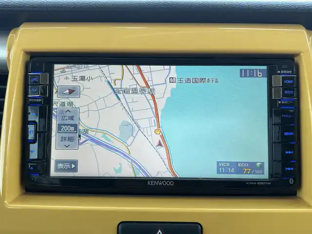 スズキ ハスラー G 島根県 2016(平28)年 3.7万km アクティブイエロー/ブラック2トーンルーフ レーダーブレーキサポート/社外メモリナビ/CD/DVD/DTV/Bluetooth/前席シートヒーター/アイドリングストップ/ライトレベライザー/電動格納ミラー/ドアバイザー/純正フロアマット/プッシュスタート/スマートキー
