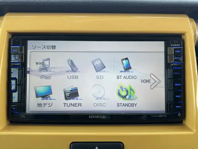 スズキ ハスラー G 島根県 2016(平28)年 3.7万km アクティブイエロー/ブラック2トーンルーフ レーダーブレーキサポート/社外メモリナビ/CD/DVD/DTV/Bluetooth/前席シートヒーター/アイドリングストップ/ライトレベライザー/電動格納ミラー/ドアバイザー/純正フロアマット/プッシュスタート/スマートキー