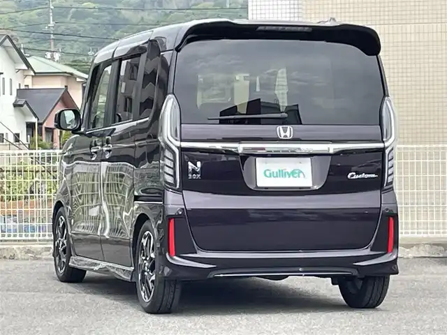 ホンダ Ｎ ＢＯＸ カスタム G L ターボ ホンダセンシング 山口県 2018(平30)年 4.7万km プレミアムベルベットパープル・パール 両側パワースライドドア/SDナビ フルセグTV CD DVD BT/バックカメラ/ハーフレザーシート/ビルトインETC/ドラレコ/衝突被害軽減ブレーキ/レーダークルーズコントロール/レーンアシスト/オートマチックハイビーム/ローダウン/パドルシフト/ステアリングリモコン/革巻きステアリング/LEDオートヘッドライト/フォグライト/シーケンシャルウィンカー/バックソナー/W サイド カーテン エアバッグ/禁煙車