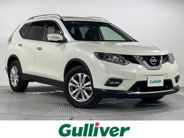 日産 エクストレイル 20X エマージェンシーブレーキ 広島県 2015(平27)年 5.9万km ブリリアントホワイトパール 禁煙車/純正ナビ/アラウンドビューモニター/サンルーフ/シートヒーター/ＥＴＣ/クルーズコントロール/コーナーセンサー/ダウンヒルアシストコントロール/オートハイビーム/衝突軽減/レーンキープ/踏み間違い防止/純正17インチアルミホイール(225/65/R17)/エアバッグ(運転席/助手席/サイド/カーテン)