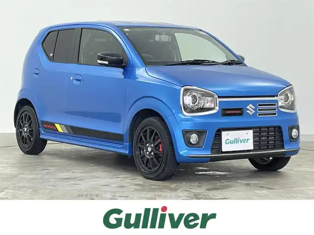 スズキ アルト ワークス 千葉県 2019(令1)年 1.4万km ブリスクブルーM 禁煙車/5MT/社外7インチナビ/・AVIC-RZ99/・フルセグTV/BT/CD/DVD/MSV/バックカメラ/HIDヘッドライト/オートライト/柿本マフラー/純正15インチアルミホイール/スマートキー/スペアキー