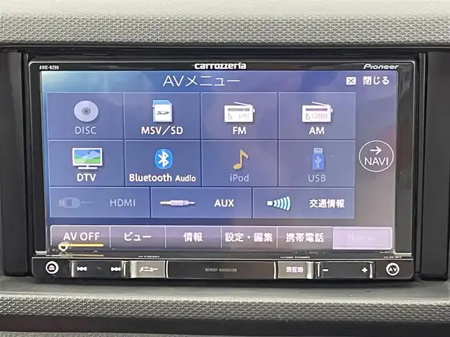 スズキ アルト ワークス 千葉県 2019(令1)年 1.4万km ブリスクブルーM 禁煙車/5MT/社外7インチナビ/・AVIC-RZ99/・フルセグTV/BT/CD/DVD/MSV/バックカメラ/HIDヘッドライト/オートライト/柿本マフラー/純正15インチアルミホイール/スマートキー/スペアキー