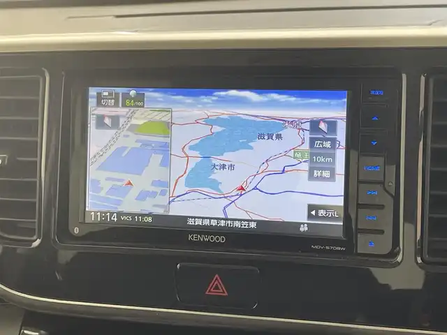 日産 デイズ ルークス X Vセレクション 滋賀県 2017(平29)年 7.2万km ホワイトパール 社外ナビ/（AM/FM/CD/DVD/SD/Bluetooth/USB/フルセグTV）/横滑り防止/アイドリングストップ/電格ミラー/ドライブレコーダー前（SD無し）/ETC/衝突軽減ブレーキ/純正アルミホイール/純正フロアマット/プッシュスタート/保証書/取扱説明書/スペアキー×１
