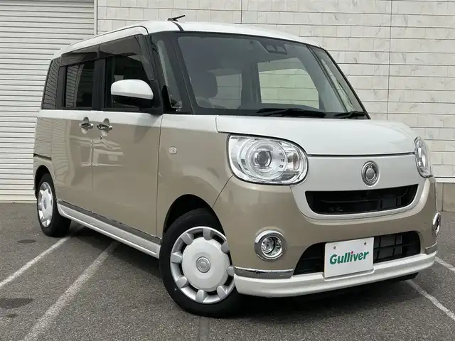 ダイハツ ムーヴ キャンバス G メイクアップ VS SAⅢ 新潟県 2021(令3)年 0.6万km パールホワイトⅢ/ナチュラルベージュマイカメタリック 2トーン 純正ナビ（FM/フルセグTV/BT)/両側パワースライド/コーナーセンサー/全方位カメラ/D席シートヒーター/LEDライト/オートライト/オートハイビーム/ドライブレコーダー/ETC/電格ミラー/衝突軽減/純正フロアマット/アイドリングストップ/横滑り防止/プッシュスタート/スマートキー