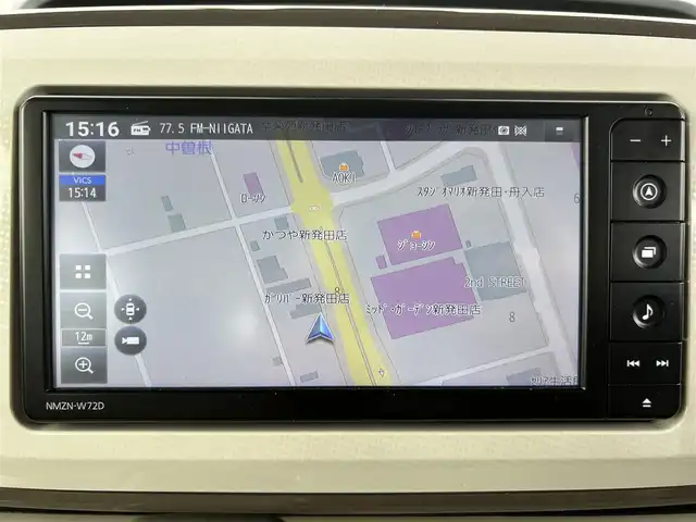 ダイハツ ムーヴ キャンバス G メイクアップ VS SAⅢ 新潟県 2021(令3)年 0.6万km パールホワイトⅢ/ナチュラルベージュマイカメタリック 2トーン 純正ナビ（FM/フルセグTV/BT)/両側パワースライド/コーナーセンサー/全方位カメラ/D席シートヒーター/LEDライト/オートライト/オートハイビーム/ドライブレコーダー/ETC/電格ミラー/衝突軽減/純正フロアマット/アイドリングストップ/横滑り防止/プッシュスタート/スマートキー