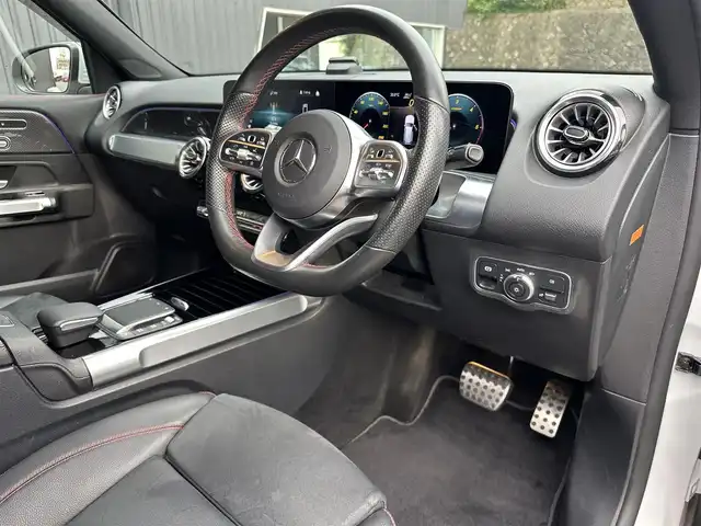 メルセデス・ベンツ Ｍ・ベンツ ＧＬＢ２００ｄ 4マチック AMGライン 福島県 2022(令4)年 4.4万km デジタルホワイト ACC/レーンキープ/ブラインドスポット/黒ハーフレザーシート/パワーシート/シートヒーター/純正ナビ/フルセグTV/AppleCarPlay/360°カメラ/ETC/マルチビームLED/前後ドライブレコーダー/電動リアゲート/アンビエントライト/パドルシフト/コーナーセンサー /ドアバイザー/純正19インチAW/スペアキー