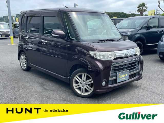 ダイハツ タント カスタム RS 千葉県 2011(平23)年 12.8万km ミスティックレッドクリスタルメタリック 社外７インチメモリナビ/フルセグＴＶ/バックカメラ/ＥＴＣ/ターボ/片側パワースライドドア/純正１５インチアルミホイール/純正フロアマット/ＨＩＤヘッドライト