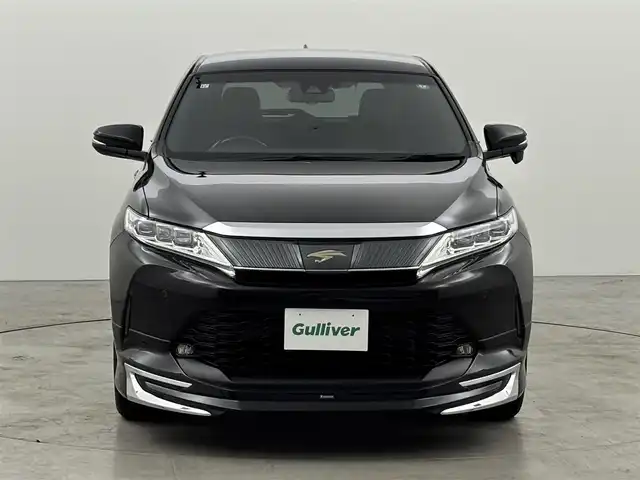 トヨタ ハリアー プレミアム 福岡県 2017(平29)年 6.6万km ブラック モデリスタエアロ　/純正ナビ／フルセグＴＶ　/バックカメラ　/ＥＴＣ　/レーダークルコン　/コーナーセンサー　/衝突軽減ブレーキ　/レーンキープ　/アクセル踏み間違い防止　/アイドリングストップ　/オートマチックハイビーム　/ハーフレザーシート　/パワーバックドア　/純正１８インチＡＷ　/ＬＥＤ