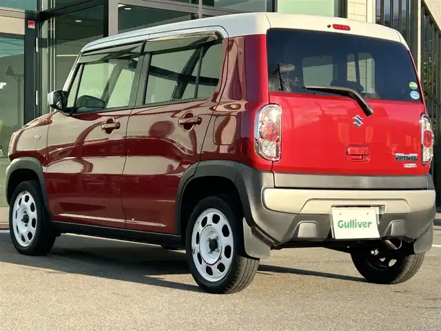 スズキ ハスラー G 愛媛県 2019(令1)年 4.4万km フェニックスレッドパール/ホワイト2トーンルーフ 社外ナビ(TV/DVD/Bluetooth)/ETC/前席シートヒーター/ドライブレコーダー/横滑り防止装置/レーンキープアシスト/ハロゲンヘッドライト/衝突軽減システム