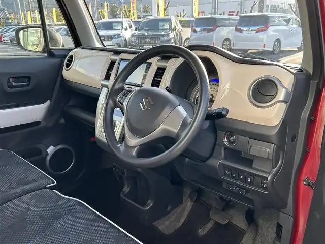 スズキ ハスラー G 愛媛県 2019(令1)年 4.4万km フェニックスレッドパール/ホワイト2トーンルーフ 社外ナビ(TV/DVD/Bluetooth)/ETC/前席シートヒーター/ドライブレコーダー/横滑り防止装置/レーンキープアシスト/ハロゲンヘッドライト/衝突軽減システム