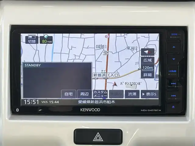 スズキ ハスラー G 愛媛県 2019(令1)年 4.4万km フェニックスレッドパール/ホワイト2トーンルーフ 社外ナビ(TV/DVD/Bluetooth)/ETC/前席シートヒーター/ドライブレコーダー/横滑り防止装置/レーンキープアシスト/ハロゲンヘッドライト/衝突軽減システム