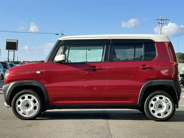 スズキ ハスラー G 愛媛県 2019(令1)年 4.4万km フェニックスレッドパール/ホワイト2トーンルーフ 社外ナビ(TV/DVD/Bluetooth)/ETC/前席シートヒーター/ドライブレコーダー/横滑り防止装置/レーンキープアシスト/ハロゲンヘッドライト/衝突軽減システム