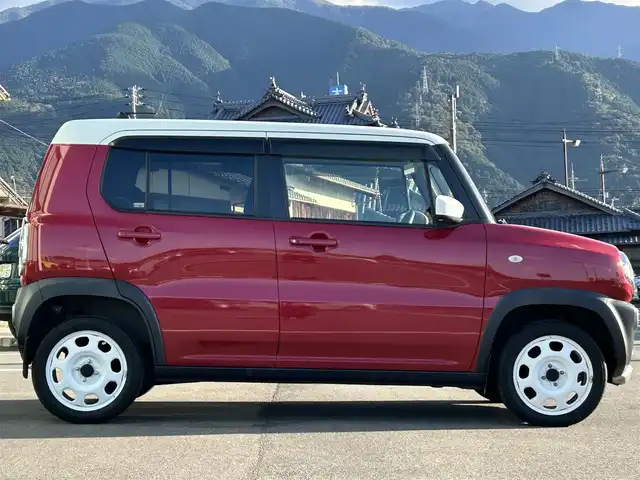 スズキ ハスラー G 愛媛県 2019(令1)年 4.4万km フェニックスレッドパール/ホワイト2トーンルーフ 社外ナビ(TV/DVD/Bluetooth)/ETC/前席シートヒーター/ドライブレコーダー/横滑り防止装置/レーンキープアシスト/ハロゲンヘッドライト/衝突軽減システム