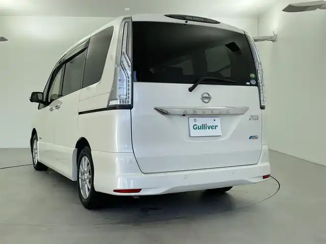 日産 セレナ HWS S HV Vセレ +SeftyⅡ 福井県 2016(平28)年 8万km ブリリアントホワイトパール 純正ナビ/【AM/FM/CD/DVD/Bluetooth/フルセグTV】/アラウンドビューモニター/ETC/両側電動スライドドア/衝突軽減ブレーキ/レーンキープアシスト/アイドリングストップ/オートライト/プッシュスタート/スマートキー