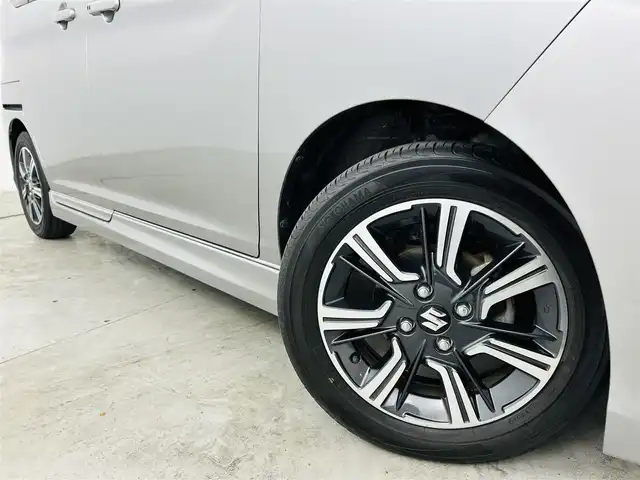 スズキ ソリオ バンディット HV MV 福島県 2019(令1)年 2.5万km プレミアムシルバーメタリック スズキセーフティサポート/・衝突軽減ブレーキ/・車線逸脱警報装置/純正8インチ大画面ナビ/・型番：CN-RZ843/・フルセグTV/Bluetooth/CD/DVD/・全方位カメラ/・ETC/・ドライブレコーダー/アイドリングストップ/左側パワースライドドア/レーダークルーズコントロール/コーナーセンサー/革巻きステアリング/・ステアリングリモコン/シートヒーター(運転席)/プッシュスタート/・スマートキー/LEDヘッドライト/・オートライト/純正フロアマット/ドアバイザー/電動格納ミラー