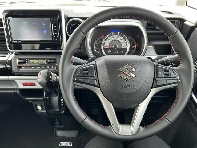 スズキ スペーシア カスタム HYBRID XS ターボ 愛媛県 2018(平30)年 7.3万km パール 全方位モニター/バックカメラ/社外ナビ/Bluetooth/フルセグTV/ヘッドアップディスプレイ/ドライブレコーダー/クルーズコントロール/コーナーセンサー/パーキングアシスト/アイドリングストップ/LEDオートライト/純正15AW/レーンキープアシスト/横滑り防止機能/衝突被害軽減システム/ハーフレザーシート/運転席シートヒーター/両側パワースライドドア/純正フロアマット/USB入力端子/ETC/ベンチシート/エンジンスタートボタン