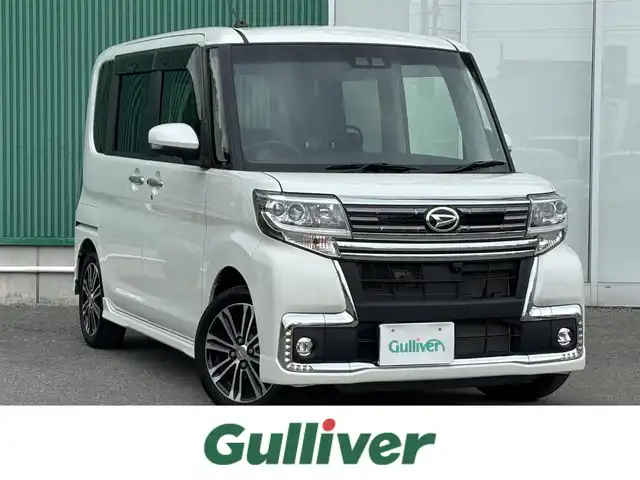ダイハツ タント カスタムRS トップED LTD SAⅢ 福岡県 2018(平30)年 4万km パールホワイトⅢ 純正8型ナビ(BT/CD/DVD)/フルセグTV/パワースライドドア(両側)/パノラマモニター/ビルトインETC/コーナーセンサー/スマートアシスト3/・衝突回避支援ブレーキ機能/・衝突警報機能(対車両/歩行者)/・車線逸脱警報機能/・誤発進抑制制御機能/・先行車発進お知らせ機能/・オートハイビーム/ターボ/LEDヘッドランプ/本革巻きステアリング/ステアリングスイッチ/合皮/ファブリックコンビシート/運転席シートヒーター/純正15インチアルミホイール/スマートキー/プッシュボタンスタート/禁煙車