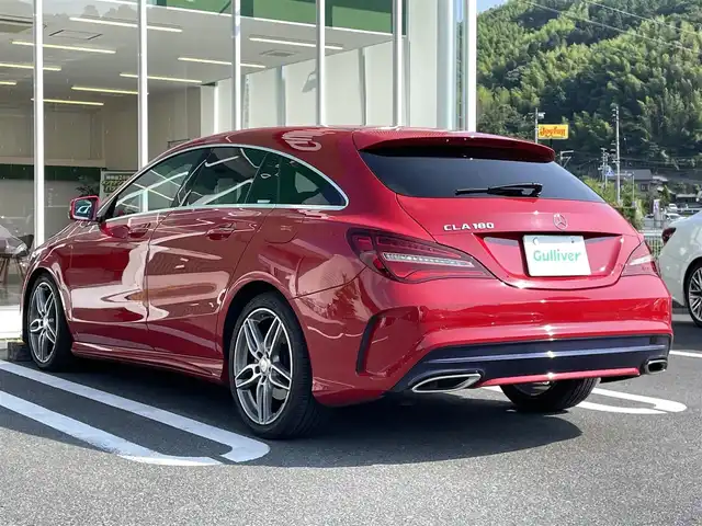 メルセデス・ベンツ ＣＬＡ１８０ Sブレイク　スポーツ 愛媛県 2017(平29)年 7.5万km ジュピターレッド レーダーセーフティパッケージ/・ブラインドスポットアシスト/・ディスタンスパイロット・ディストロニック/・レーンキーピングアシスト/ベーシックパッケージ/・メモリー付フルパワーシート（運転席）/・電動ランバーサポート（前席）/LEDヘッドライト/純正コマンドシステム/・Bluetooth AMFM CD DVD/・バックカメラ /ETC/アダプティブハイビームアシスト/シートヒーター(前席)/本革巻ステアリング/キーレスゴー