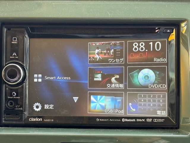 スズキ ハスラー Jスタイル 長野県 2015(平27)年 4.4万km クールカーキパールメタリック/ホワイト2トーンルーフ 社外ナビ【NX515】/（ＣＤ／ＤＶＤ／ＢＴ／ワンセグＴＶ）/バックカメラ/シートヒーター（Ｄ・Ｎ）/ドライブレコーダー（Ｆ・Ｒ）/衝突軽減ブレーキ/アイドリングストップ/オートライト/フォグランプ/スマートキー/Pスタート/Wエアバック/ABS
