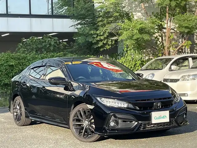 ホンダ シビック ハッチバック 熊本県 2020(令2)年 5.2万km クリスタルブラックパール ワンオーナー/ホンダセンシング/プッシュスタート/純正ナビ/（CD・DVD・フルセグTV・BTオーディオ・SD）/バックカメラ/ビルトインETC/純正前後ドライブレコーダー/純正18インチAW/レーダークルーズ/ハーフレザーシート/前席シートヒーター/LEDヘッドライト/オートライト/フォグライト/横滑り防止装置/ウィンカーミラー/純正フロアマット/純正ドアバイザー/新車保証書/取扱説明書