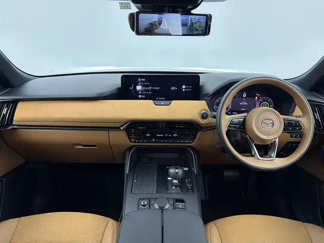 マツダ ＣＸ－６０ XD HV プレミアムスポーツ 愛知県 2023(令5)年 1.3万km プラチナクォーツメタリック パノラマルーフ/BOSEサウンドシステム/メーカー純正12.3インチナビ/フルセグTV/Bluetooth/HDMI/USB/AppleCarPlay/360°ビューモニター/ビルトインETC/ミラー型ドライブレコーダー/ワイヤレス充電/全席シートヒーター/前席エアシート/ステアリングヒーター/前席パワーシート（D席メモリ付）/ブラウンハーフレザーシート/衝突軽減ブレーキ/ブラインドスポットモニタリング/車線逸脱警報/レーンキープアシスト/誤発進抑制（前後）/パーキングセンサー/アダプティブクルーズコントロール/パドルシフト/パワーバックドア/純正20インチブラックアルミホイール/LEDヘッドライト/ヘッドアップディスプレイ