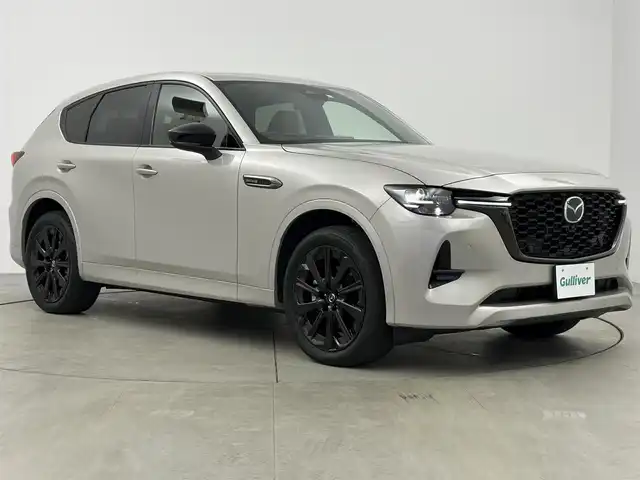 マツダ ＣＸ－６０ XD HV プレミアムスポーツ 愛知県 2023(令5)年 1.3万km プラチナクォーツメタリック パノラマルーフ/BOSEサウンドシステム/メーカー純正12.3インチナビ/フルセグTV/Bluetooth/HDMI/USB/AppleCarPlay/360°ビューモニター/ビルトインETC/ミラー型ドライブレコーダー/ワイヤレス充電/全席シートヒーター/前席エアシート/ステアリングヒーター/前席パワーシート（D席メモリ付）/ブラウンハーフレザーシート/衝突軽減ブレーキ/ブラインドスポットモニタリング/車線逸脱警報/レーンキープアシスト/誤発進抑制（前後）/パーキングセンサー/アダプティブクルーズコントロール/パドルシフト/パワーバックドア/純正20インチブラックアルミホイール/LEDヘッドライト/ヘッドアップディスプレイ
