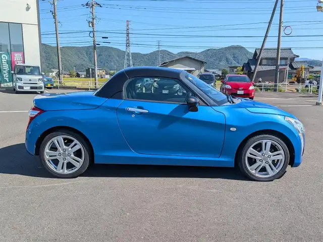ダイハツ コペン ローブ 福井県 2014(平26)年 5.2万km クリアブルークリスタルメタリック 純正カーオーディオ/横滑り防止装置/盗難防止装置/アイドリングストップ/ETC/シートヒーター/純正フロアマット/ダブルエアバッグ/電動ハードトップ/LEDヘッドライト/Fフォグ/純正16インチAW/スマートキー