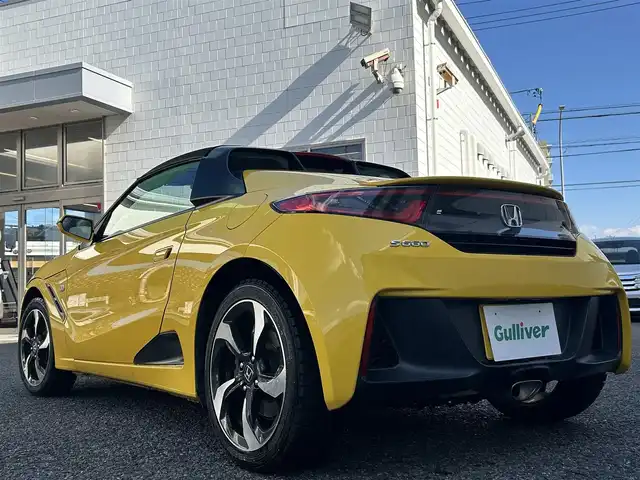 ホンダ Ｓ６６０ α 愛知県 2015(平27)年 7.3万km カーニバルイエローⅡ 純正ディスプレイ/・FM/・AM/・HDMI/・USB/・Bluetooth/主要装備/・バックカメラ/・CTBA（シティブレーキアクティブシステム）/・クルーズコントロール/・ステアリングリモコン/・ドライブレコーダー前/・純正フロアマット/・純正アルミホイール（前15・後16）/・LEDヘッドライト/・オートライト/・ハーフレザー/・ETC/・スペアキー/・スマートキー