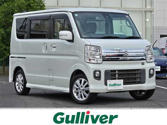 スズキ エブリィ ワゴン PZターボ スペシャル 鹿児島県 2015(平27)年 5.8万km パールホワイト 両側パワースライドドア　/電動オートステップ（Ｎ席側）　/ターボ車　/ＥＴＣ　/純正ＨＤＤナビ（ＣＮ－Ｅ２０２Ｚ）　/バックカメラ　/ステアリングスイッチ/純正アルミホイール（１４インチ）　/横滑り防止装置　/レーダーブレーキサポート/誤発進抑制機能/エマージェンシーストップシグナル/プッシュスタート/スマートキー
