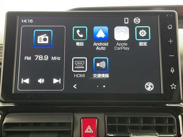 ダイハツ タント カスタム RS 群馬県 2024(令6)年 0.2万km シャイニングホワイトパール 純正９型ディスプレイオーディオ　全周囲カメラ　衝突被害軽減ブレーキ　両側電動スライドドア　ウェルカムオープン機能　ハーフレザーシート　シートヒーター　純正ラバーマット　アイドリングストップ　禁煙車