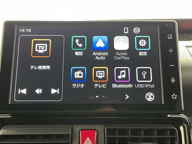 ダイハツ タント カスタム RS 群馬県 2024(令6)年 0.2万km シャイニングホワイトパール 純正９型ディスプレイオーディオ　全周囲カメラ　衝突被害軽減ブレーキ　両側電動スライドドア　ウェルカムオープン機能　ハーフレザーシート　シートヒーター　純正ラバーマット　アイドリングストップ　禁煙車
