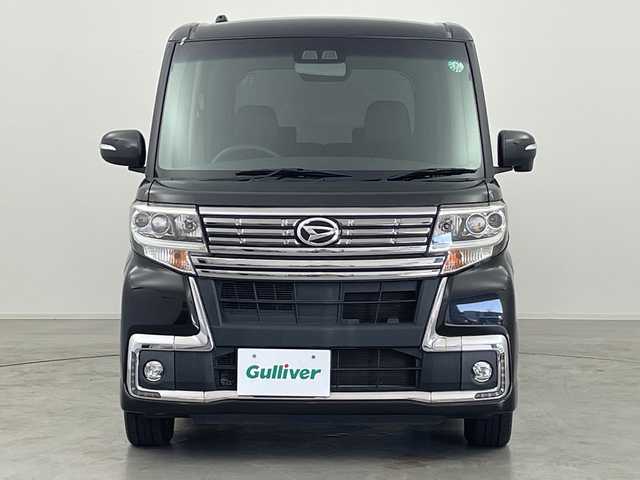 ダイハツ タント カスタム X トップED SA Ⅲ 群馬県 2017(平29)年 3.2万km ブラックマイカメタリック ナビ　バックカメラ　シートヒーター　ＥＴＣ　電動スライドドア　衝突被害軽減ブレーキ　レーンアシスト　ＬＥＤヘッドライト　オートハイビーム　フォグランプ　スマートキー　純正アルミホイール　禁煙車