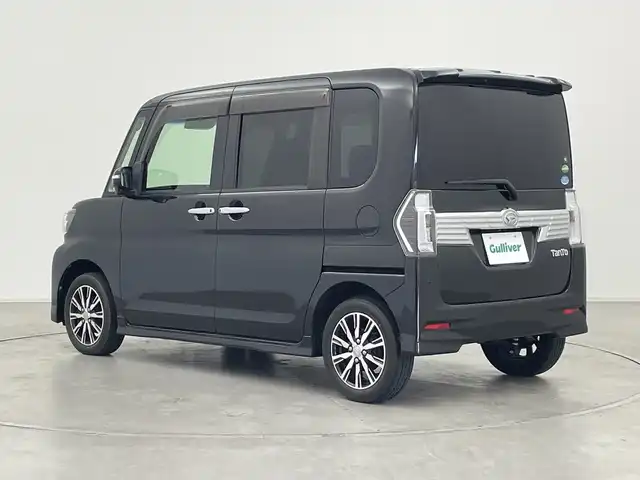ダイハツ タント カスタム X トップED SA Ⅲ 群馬県 2017(平29)年 3.2万km ブラックマイカメタリック ナビ　バックカメラ　シートヒーター　ＥＴＣ　電動スライドドア　衝突被害軽減ブレーキ　レーンアシスト　ＬＥＤヘッドライト　オートハイビーム　フォグランプ　スマートキー　純正アルミホイール　禁煙車