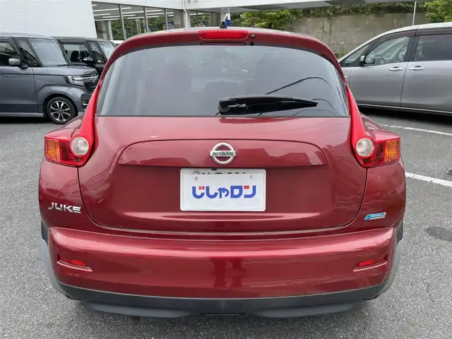 日産 ジューク 15RX タイプV 福岡県 2014(平26)年 10.1万km ラディアントレッド (株)IDOMが運営する【じしゃロン八幡西店】の自社ローン専用車両になります。こちらは現金またはオートローンご利用時の価格です。自社ローンご希望の方は別途その旨お申付け下さい/SDナビ/【Bluetooth・CD・DVD・TV】/ETC/純正フロアマット/純正アルミホイール/アイドリングストップ/バックカメラ/オートライト/フロントフォグランプ
