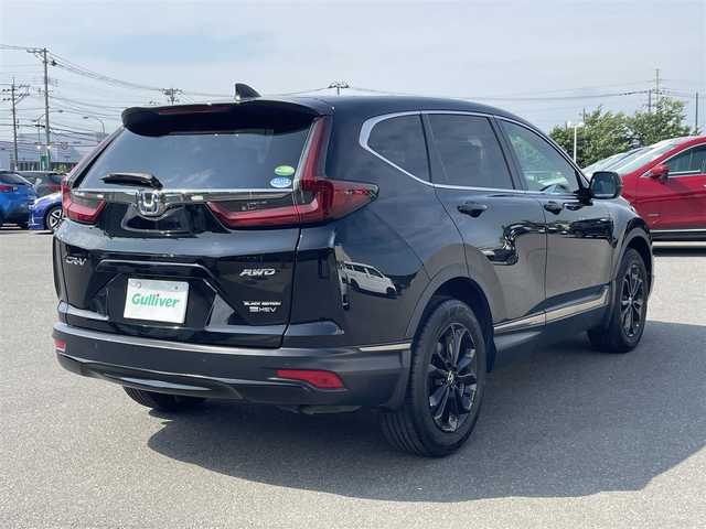 ホンダ ＣＲ－Ｖ ハイブリッド e:HEV EX ブラックED 山形県 2021(令3)年 2.6万km クリスタルブラックパール 4WD/サンルーフ/ワンオーナー/衝突被害軽減システム/純正SDナビ/　　【CD DVD BT フルセグ USB AUX】/バックカメラ/電動リアゲート/レーダークルーズコントロール/LEDオートヘッドライト/レザーシート/パワーシート/シートヒーター/ドライブレコーダー/アイドリングストップ/コーナーセンサー/ステアリングスイッチ/ステアリングヒーター/電動格納ウィンカーミラー/BSM/フォグランプ/スマートキー×2/ETC2.0