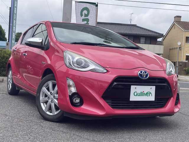 トヨタ アクア G 愛知県 2016(平28)年 5.8万km チェリーパールクリスタルシャイン 車検　令和9年6月/トヨタセーフティセンス/衝突回避支援ブレーキサポート/車線逸脱警報機能/純正SD9インチナビ/DVDビデオ&CD/地デジ　フルセグ/Bluetoothオーディオ/バックカメラ/ビルトインETC/キーレスエントリー/スペアキー有り/クルーズコントロール/LEDヘッドライト/オートマチックハイビーム/シートヒーター