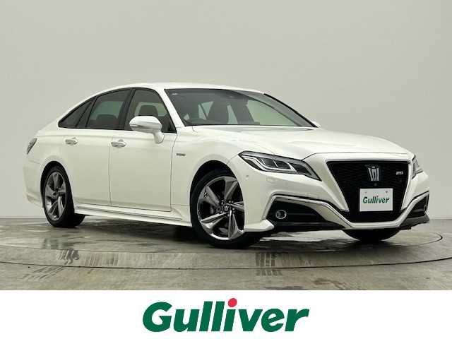 トヨタ クラウン ハイブリッド RS 宮城県 2020(令2)年 9.1万km ホワイトパールクリスタルシャイン ワンオーナー//パラノミックビューモニター//純正メモリーナビ//フルセグ//Bluetooth/トヨタセーフティセンス/・プリクラッシュセーフティー/・レーントレーシングアシスト/・レーンディパーチャーアラート/・レーダークルーズコントロール//ヘッドアップディスプレイ//ブラインドスポットモニター//MTモード付きAT//パワーシート//シートヒーター//3眼LEDヘッドライト//フォグランプ//オートライト//純正ビルトインETC2.0//純正アルミホイール//純正フロアマット//360度ドライブレコーダー//保証書//スペアキーあり