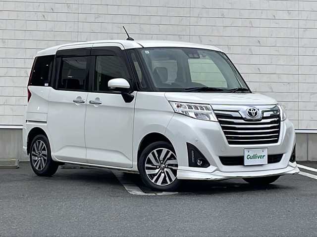 トヨタ ルーミー カスタムG 山形県 2019(令1)年 2.2万km パールホワイトⅢ スマートアシストIII/・衝突回避支援ブレーキ機能/・車線逸脱警報機能/・オートハイビーム（ＡＨＢ）/・コーナーセンサー/両側パワースライドドア/純正ナビ(CD.DVD.BT.SD)/フルセグ/バックカメラ/クルーズコントロール/純正エンジンスターター/純正ドライブレコーダー/LEDヘッドライト/プッシュスタート/スマートキー