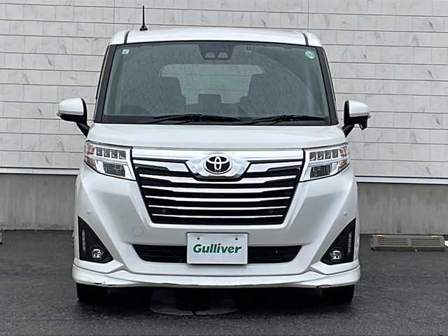 トヨタ ルーミー カスタムG 山形県 2019(令1)年 2.2万km パールホワイトⅢ スマートアシストIII/・衝突回避支援ブレーキ機能/・車線逸脱警報機能/・オートハイビーム（ＡＨＢ）/・コーナーセンサー/両側パワースライドドア/純正ナビ(CD.DVD.BT.SD)/フルセグ/バックカメラ/クルーズコントロール/純正エンジンスターター/純正ドライブレコーダー/LEDヘッドライト/プッシュスタート/スマートキー