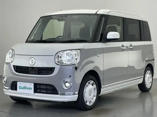 ダイハツ ムーヴ キャンバス G ブラックインテリア リミテッド SAⅢ 愛知県 2019(令1)年 2.6万km パールホワイトⅢ/スムースグレーマイカメタリック 2トーン 純正８型ナビ　全方位カメラ　禁煙　ＥＴＣ　ドラレコ　両側パワスラ　スマートアシストIII　衝突軽減　ＬＥＤライト　車線逸脱　オートハイビーム　シートヒーター　Ｂｌｕｅｔｏｏｔｈ　フルセグ　ＤＶＤ　フォグ　純正フロアマット