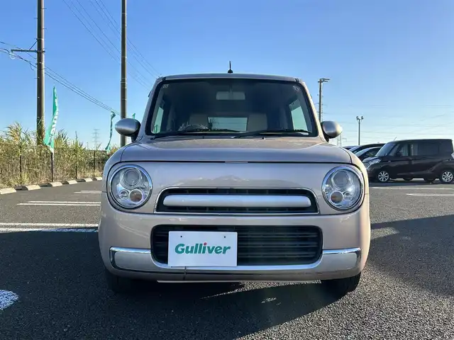 スズキ ラパン ショコラ X 宮城県 2014(平26)年 15.1万km シャンパンピンクPM 社外ナビ/ワンセグTV/バックカメラ/Bluetooth/スマートキー/純正フロアマット/レザーシート/オートライト/純正14インチ鉄ホイール