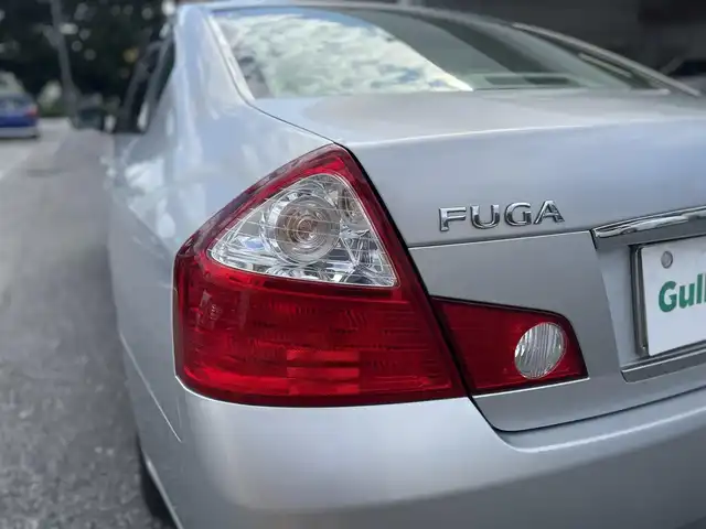 日産 フーガ 350XV 千葉県 2005(平17)年 5.4万km ブリリアントシルバー ワンオーナー/純正ナビ【DVD、CD、AM、FM】/バックカメラ/ウッド調ハンドル・パネル/前席パワーシート（D席メモリー付）/ビルトインETC/ステアリングスイッチ/オートライト/フォグ/デュアルAC/MT付AT/純正フロアマット/純正17インチアルミホイール/ドアバイザー/保証書/取説/スペアキー