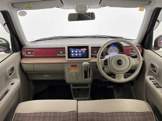 スズキ ラパン X 宮崎県 2016(平28)年 3.6万km カシスピンクパールメタリック 禁煙車/衝突被害軽減ブレーキ/純正ナビTV/（CD/AUX/Bluetooth/USB/FMAM/フルセグTV)/純正LEDオートライト/純正14インチアルミ/純正セキュリティアラーム/純正フロアマット/全方位モニター/エネチャージ/シートヒーター/リアプライバシーガラス/オートエアコン/電動格納ミラー/ウインカードアミラー/スマートキー/プッシュエンジンスタート/スペアキー/新車時保証書/取扱い説明書