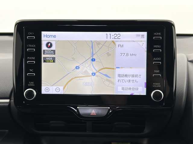 トヨタ ヤリス ハイブリッド G 宮城県 2022(令4)年 3.7万km プラチナホワイトパールマイカ Toyota Safety Sense	/・プリクラッシュセーフティ		/・レーントレーシングアシスト		/・レーダークルーズコントロール		/・クリアランスソナー/・オートマチックハイビーム		/バックカメラ/純正DAナビ/・BT.USB.Miracast/ドライブレコーダー（F）/ETC/LEDヘッドライト/ステアリングスイッチ/横滑り防止装置/アイドリングストップ/プッシュスタート/スマートキー/フロアマット/電動格納ミラー