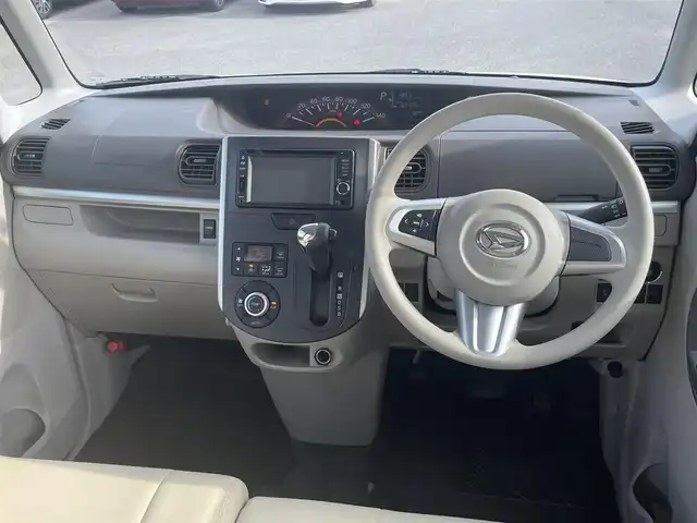 ダイハツ タント X SA 福岡県 2013(平25)年 6.4万km コットンアイボリー 横滑り防止機能/衝突被害軽減システム/盗難防止システム/ドラレコ前後/Wエアバック/バックカメラ/純正ナビ（AM.FM.ワンセグ接続）/BlueTooth/ipod接続/AUX接続/フルフラットシート/ABS/ラジアルタイヤ